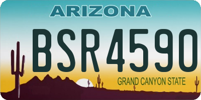 AZ license plate BSR4590