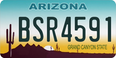 AZ license plate BSR4591