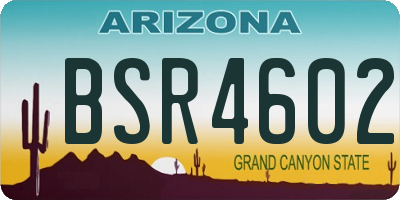 AZ license plate BSR4602