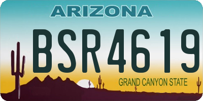 AZ license plate BSR4619