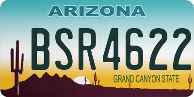 AZ license plate BSR4622