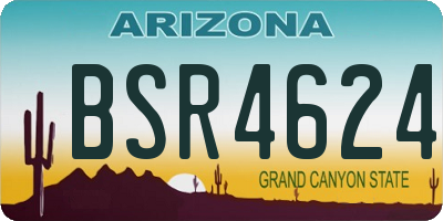 AZ license plate BSR4624