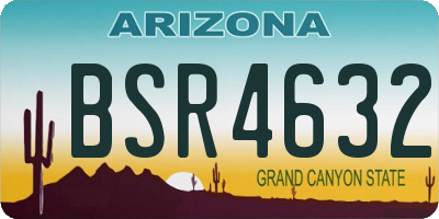 AZ license plate BSR4632