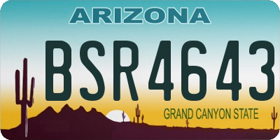 AZ license plate BSR4643