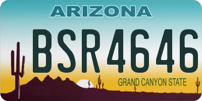 AZ license plate BSR4646