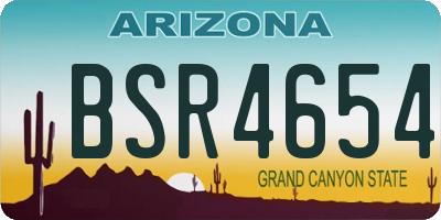 AZ license plate BSR4654