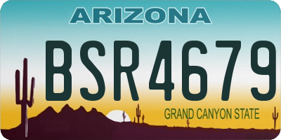 AZ license plate BSR4679