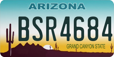 AZ license plate BSR4684