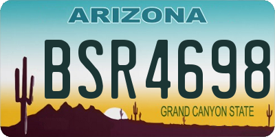 AZ license plate BSR4698