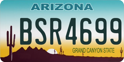 AZ license plate BSR4699