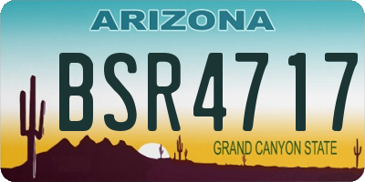 AZ license plate BSR4717
