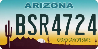 AZ license plate BSR4724