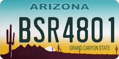 AZ license plate BSR4801