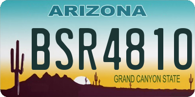 AZ license plate BSR4810