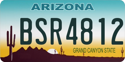 AZ license plate BSR4812