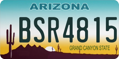 AZ license plate BSR4815