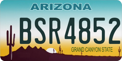 AZ license plate BSR4852