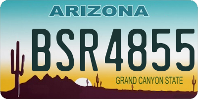 AZ license plate BSR4855