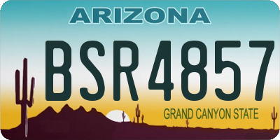 AZ license plate BSR4857