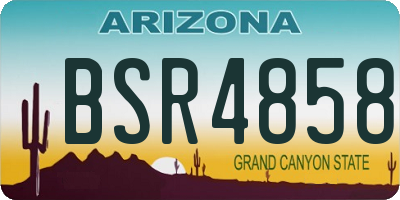 AZ license plate BSR4858