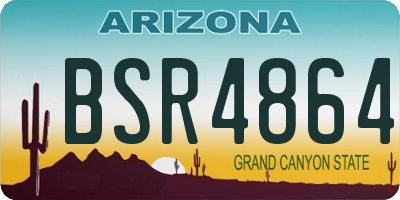 AZ license plate BSR4864