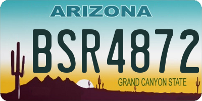 AZ license plate BSR4872