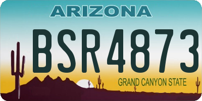 AZ license plate BSR4873