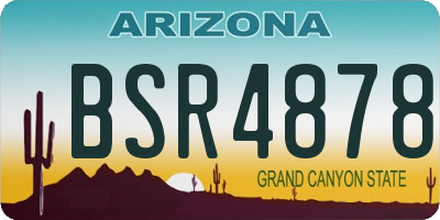 AZ license plate BSR4878