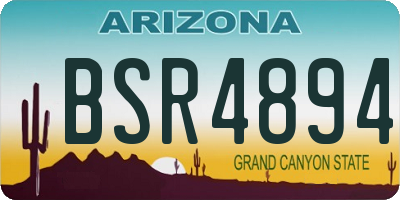 AZ license plate BSR4894
