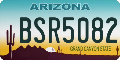 AZ license plate BSR5082