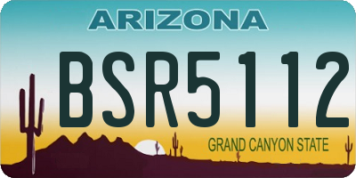 AZ license plate BSR5112