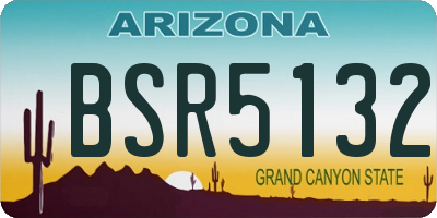 AZ license plate BSR5132