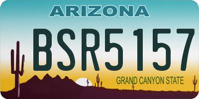 AZ license plate BSR5157