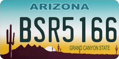 AZ license plate BSR5166