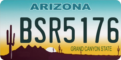 AZ license plate BSR5176