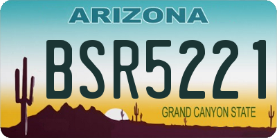 AZ license plate BSR5221