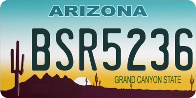 AZ license plate BSR5236