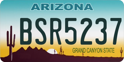 AZ license plate BSR5237