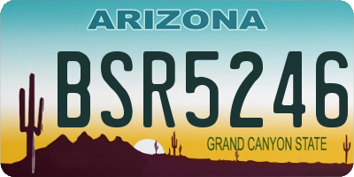 AZ license plate BSR5246