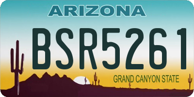 AZ license plate BSR5261