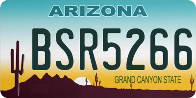 AZ license plate BSR5266