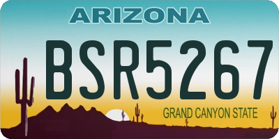 AZ license plate BSR5267