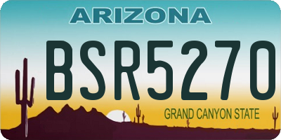 AZ license plate BSR5270