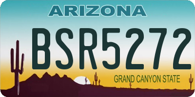 AZ license plate BSR5272