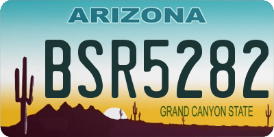 AZ license plate BSR5282