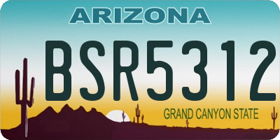 AZ license plate BSR5312