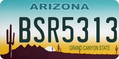 AZ license plate BSR5313