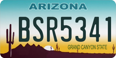 AZ license plate BSR5341