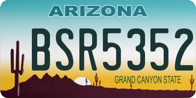 AZ license plate BSR5352