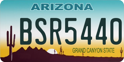 AZ license plate BSR5440